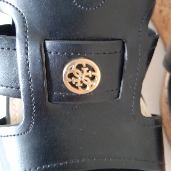 Guess Black Wedge Sandals - Picture 5 of 8